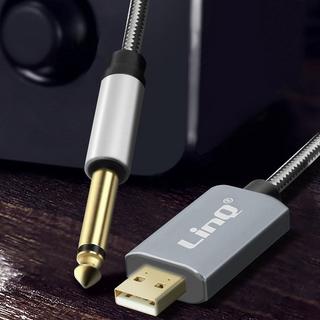 Avizar  Câble Audio USB / Jack 6.35mm LinQ Gris 