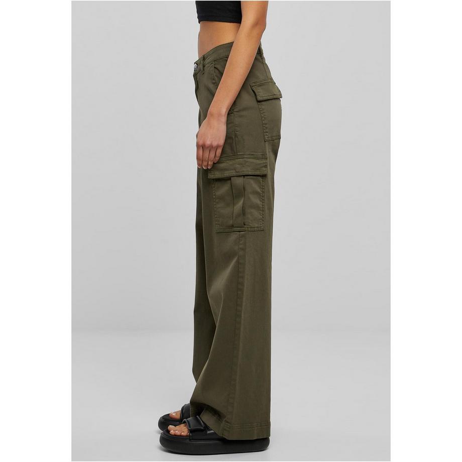 URBAN CLASSICS High Waist Wide Leg Cargo Hose  