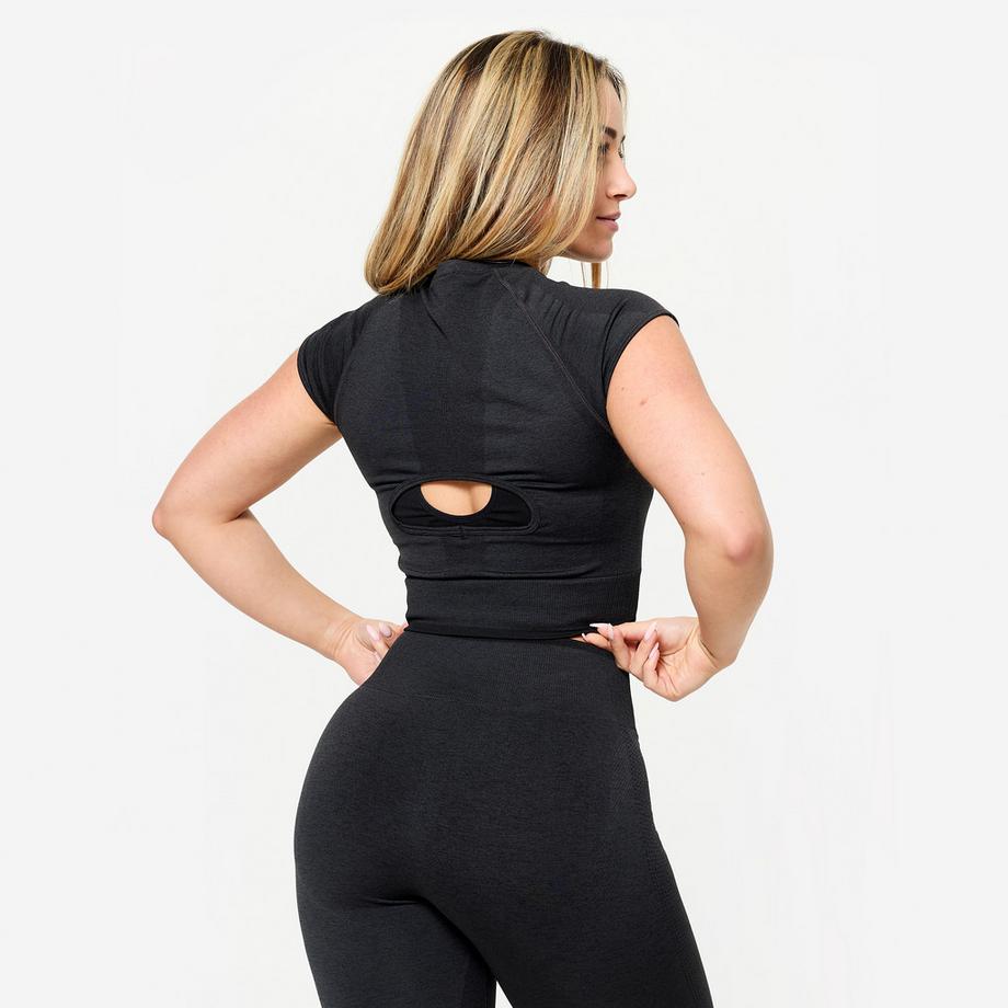 DOMYOS  Crop top donna seamless 