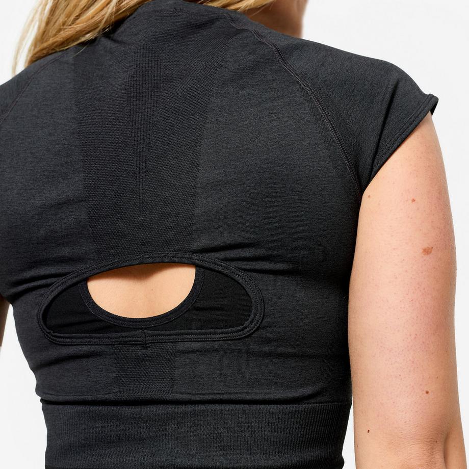 DOMYOS  Crop top donna seamless 