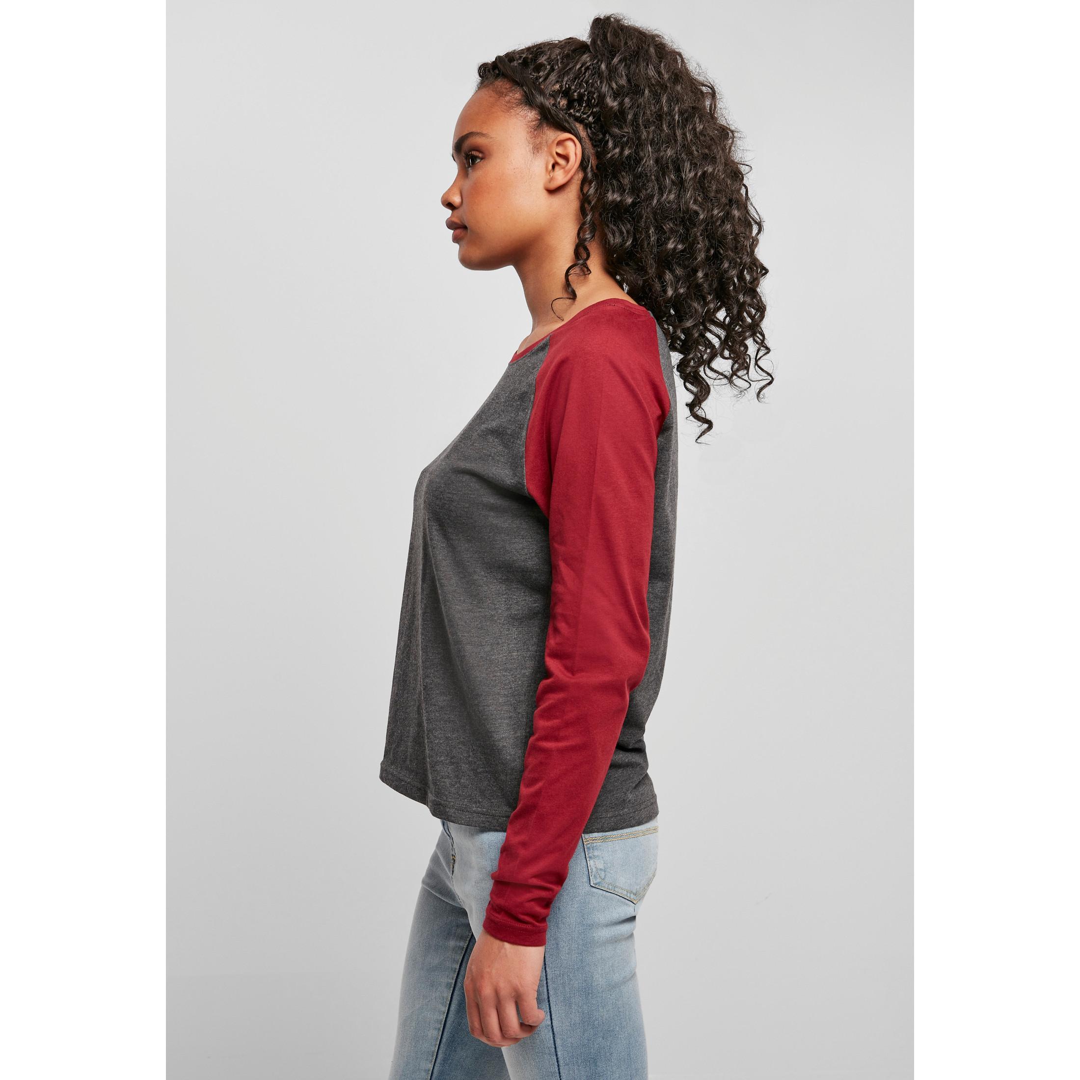 URBAN CLASSICS  t-shirt anches longues contrast raglan 