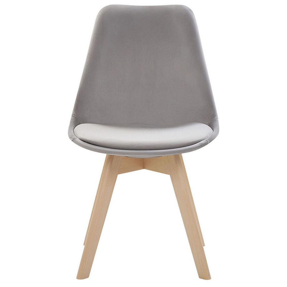 Beliani Lot de 2 chaises de salle à manger en Velours Moderne DAKOTA II  