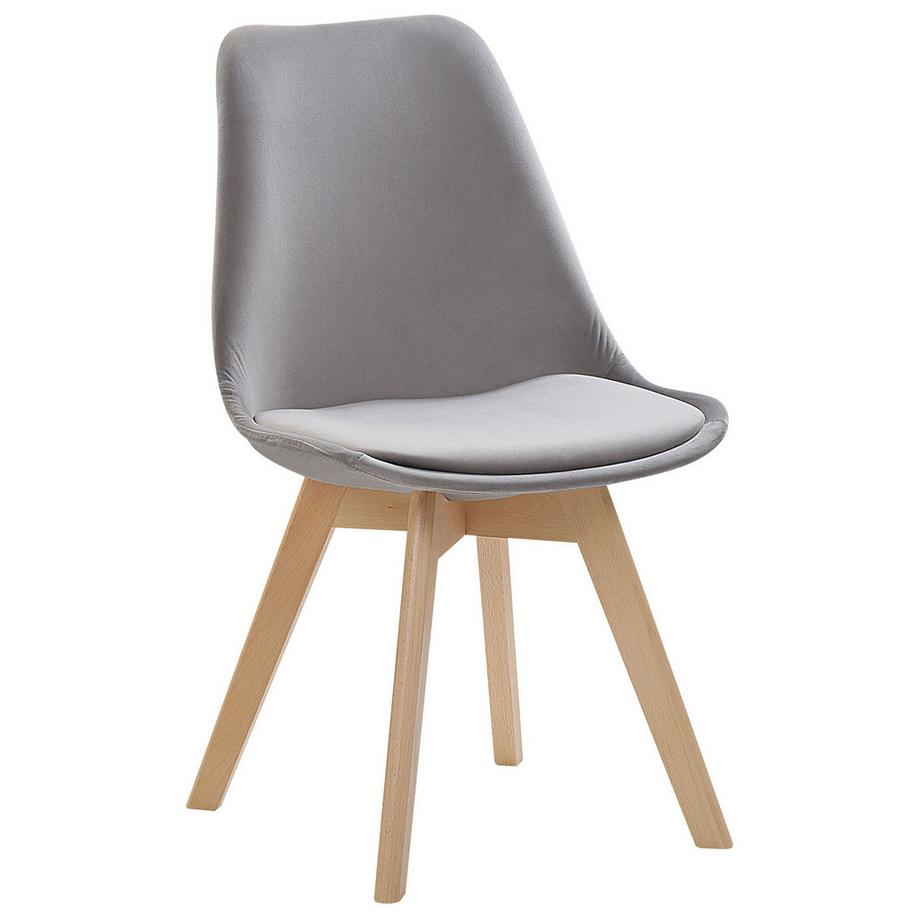 Beliani Lot de 2 chaises de salle à manger en Velours Moderne DAKOTA II  