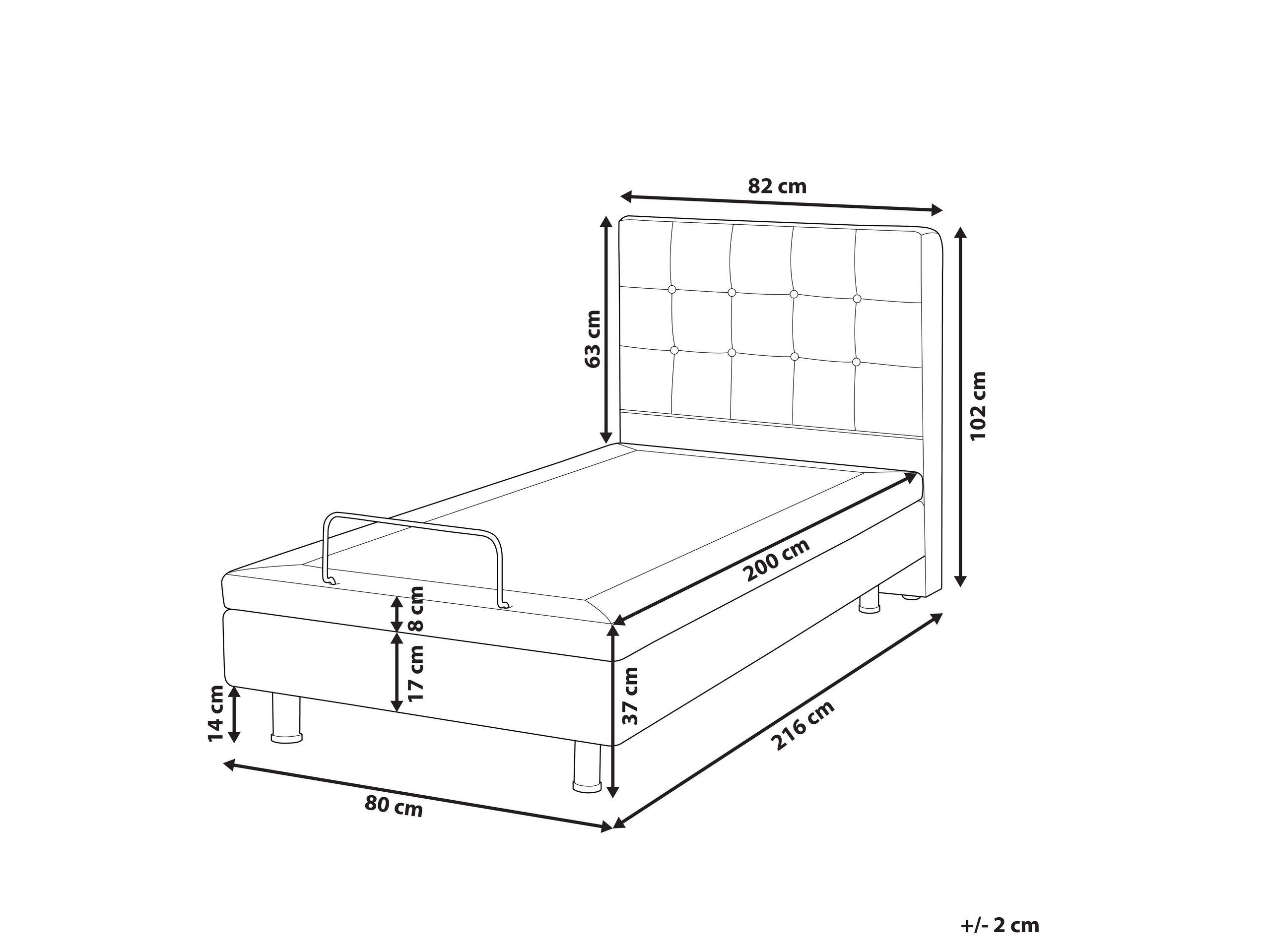 Beliani Letto con rete a doghe en Poliestere Classico DUKE  