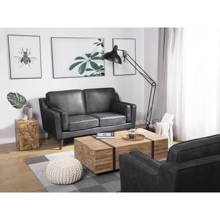 Beliani 2 Sitzer Sofa aus Kunstleder Retro LOKKA  