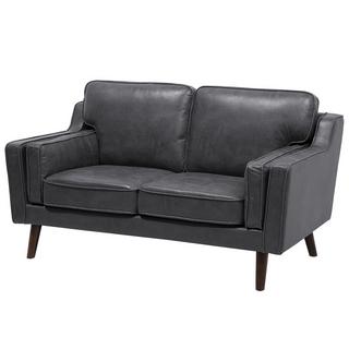 Beliani 2 Sitzer Sofa aus Kunstleder Retro LOKKA  