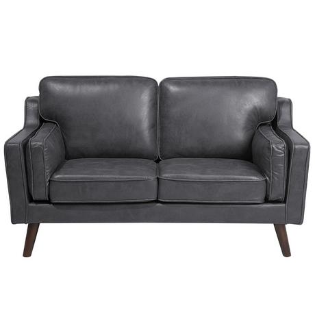 Beliani 2 Sitzer Sofa aus Kunstleder Retro LOKKA  