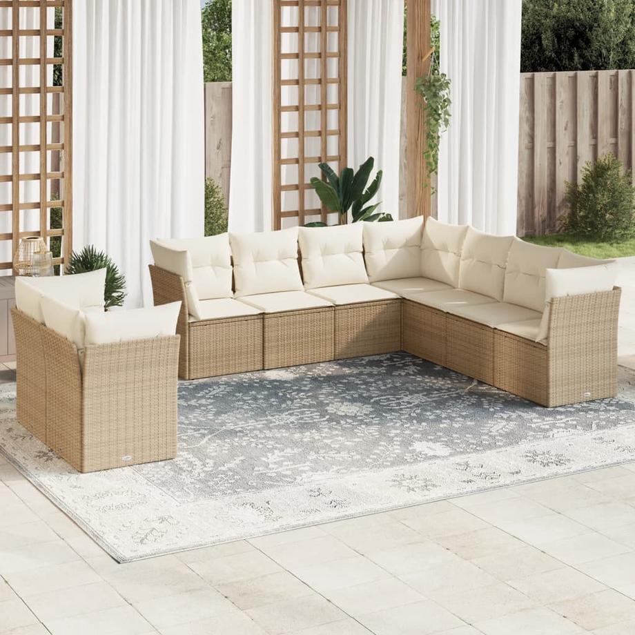 VidaXL Ensemble de canapés de jardin rotin synthétique  