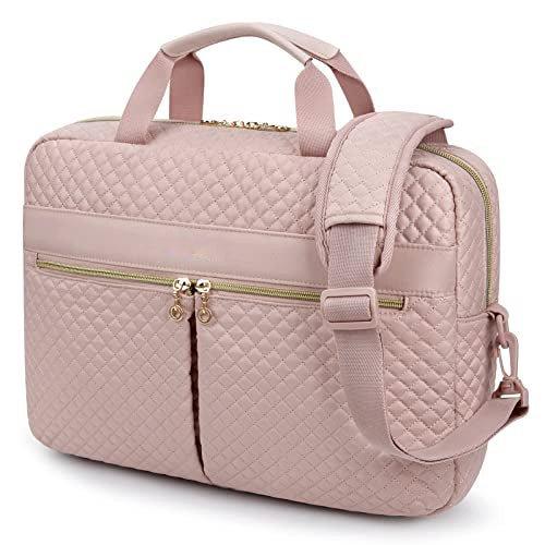 Only-bags.store  Sac pour ordinateur portable, porte-documents 15,6 pouces, grand sac pour ordinateur portable, sac d'ordinateur, bureau, voyage, affaires, rose 