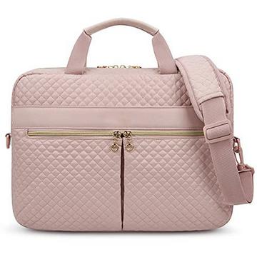 Sac pour ordinateur portable, porte-documents 15,6 pouces, grand sac pour ordinateur portable, sac d'ordinateur, bureau, voyage, affaires, rose