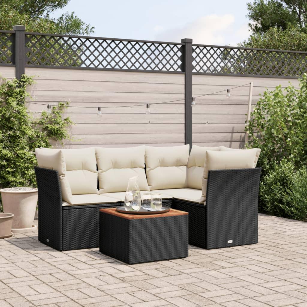 VidaXL set divano da giardino Polirattan  