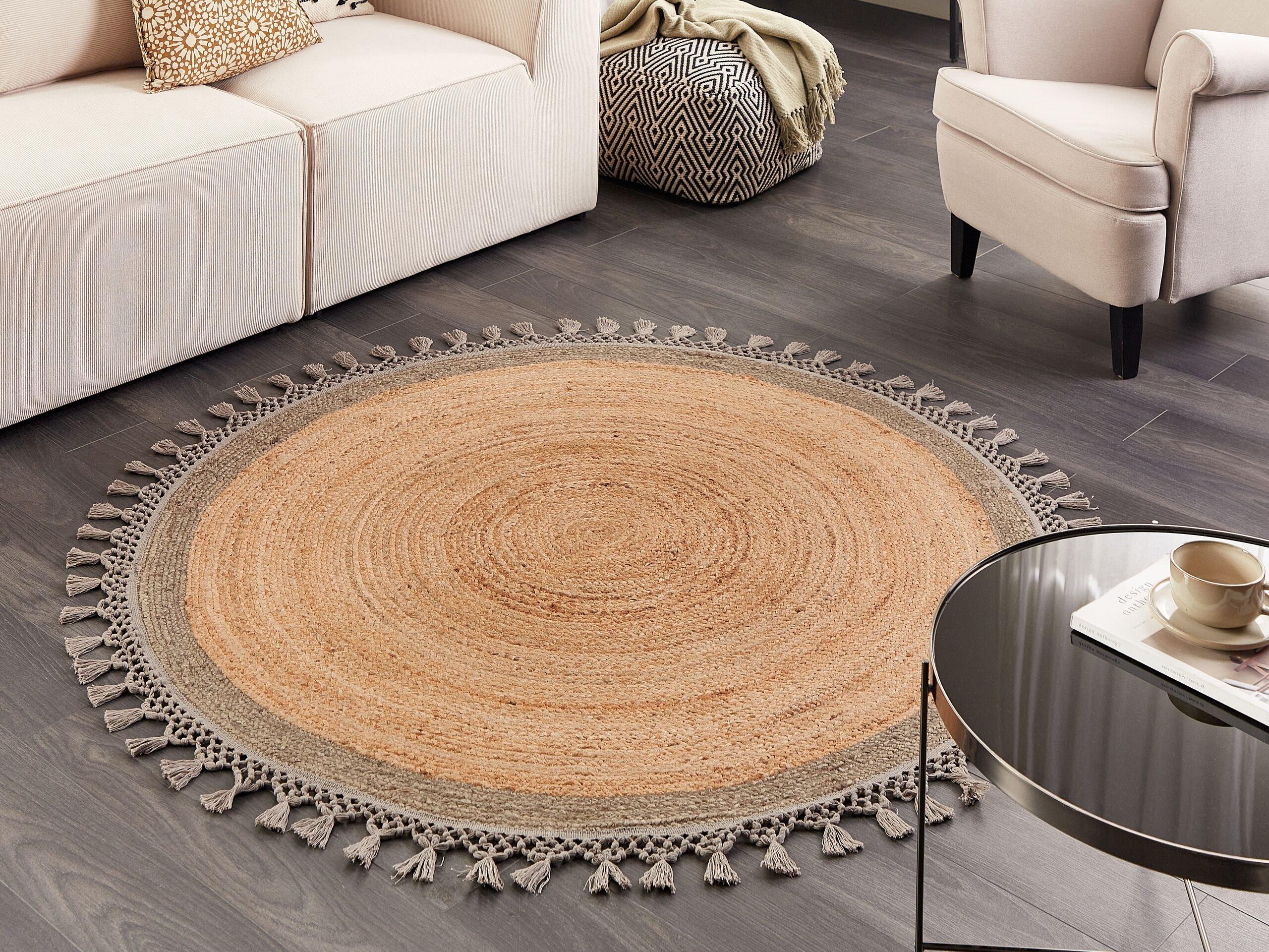 Beliani Tapis en Jute Boho MARTS  