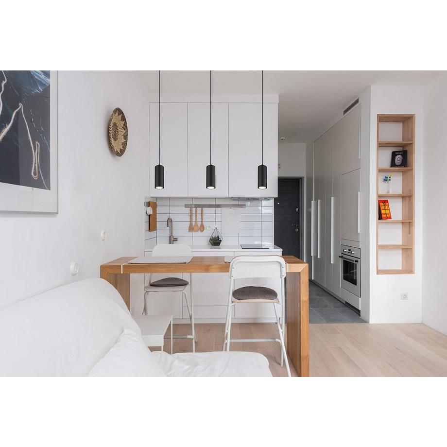 mutoni Lampe à suspension Robby I métal noir mat 1xGU10  