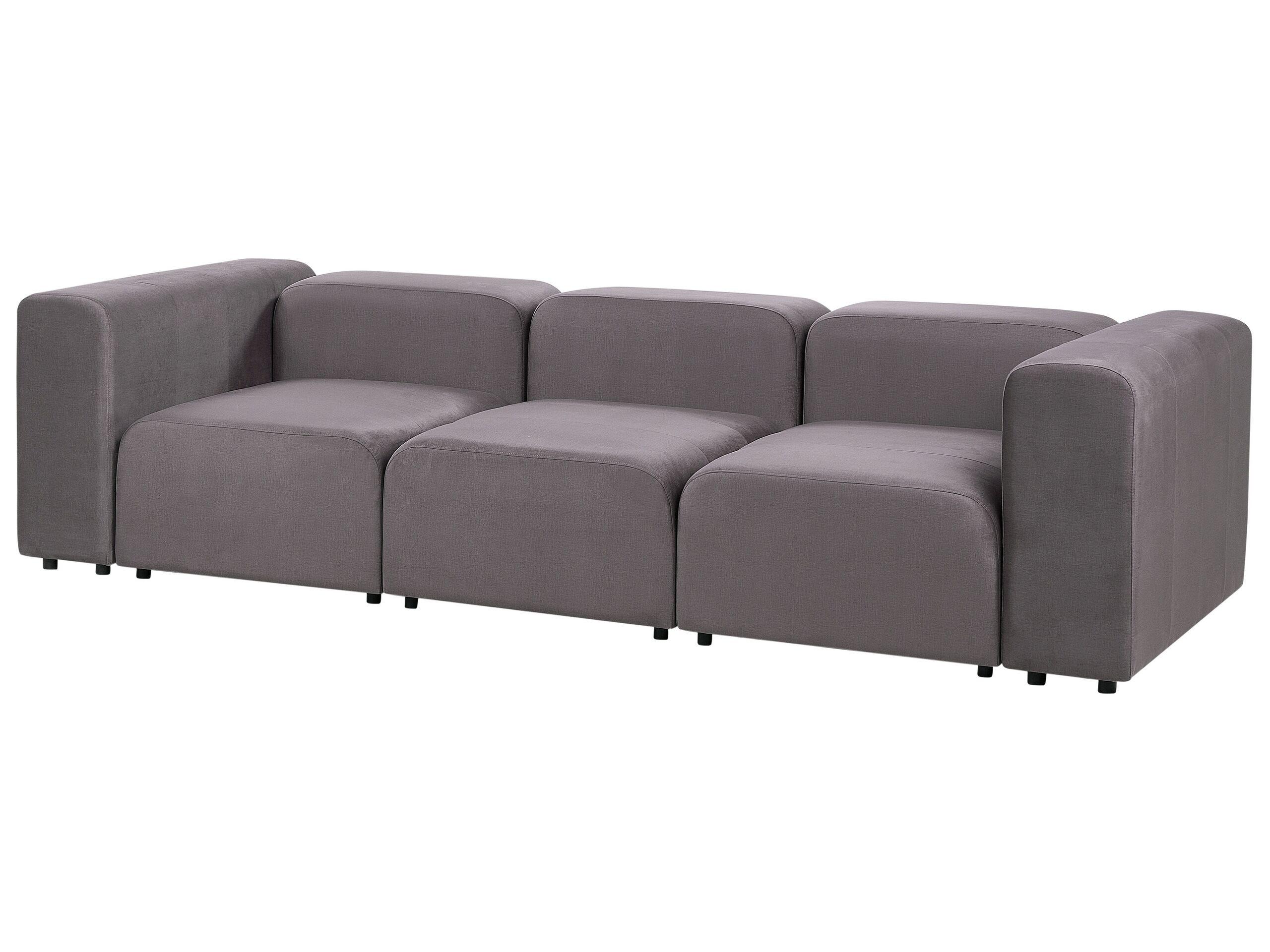 Beliani 3 Sitzer Sofa aus Samtstoff Modern FALSTERBO  