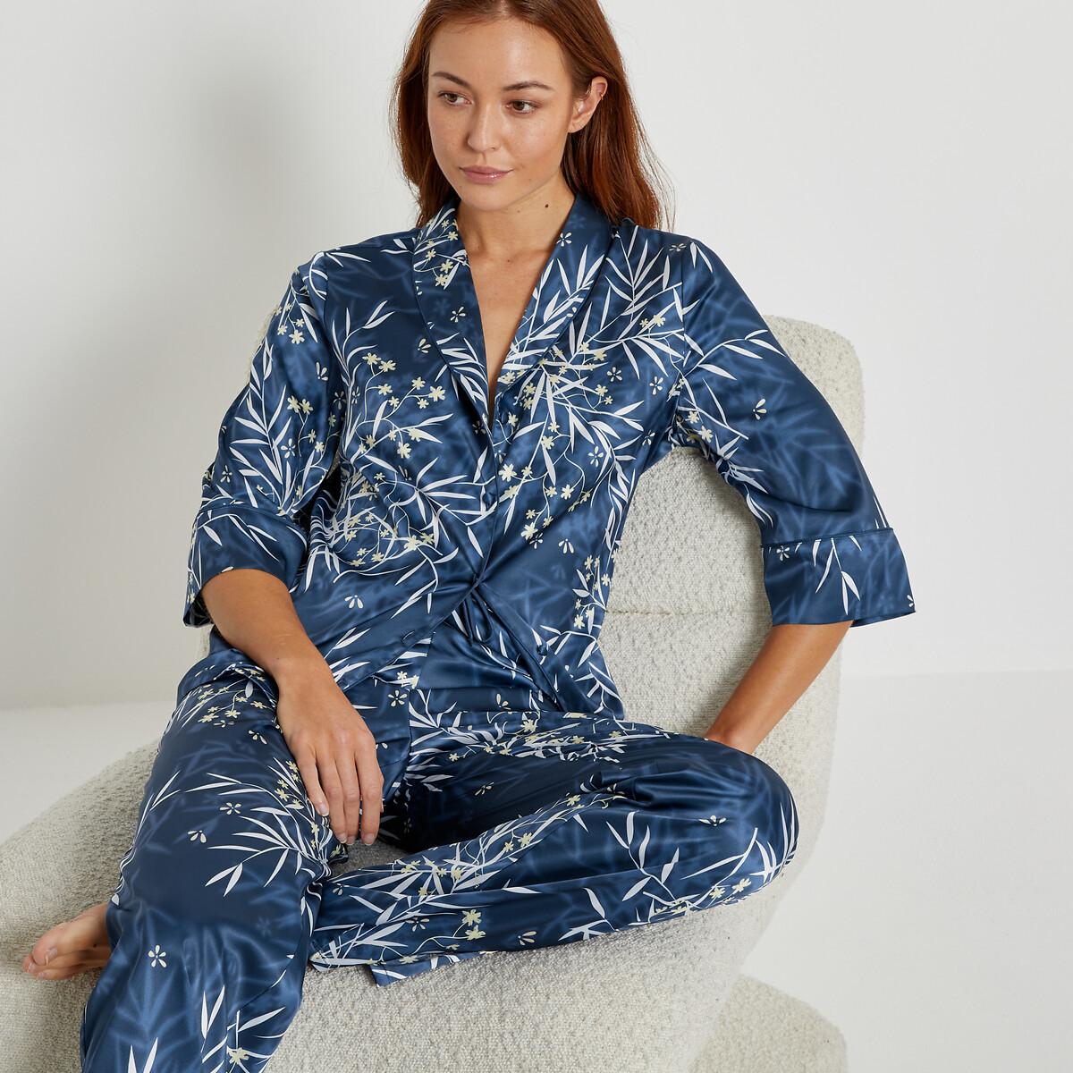 La Redoute Collections  Klassischer Pyjama aus gemustertem Satin 