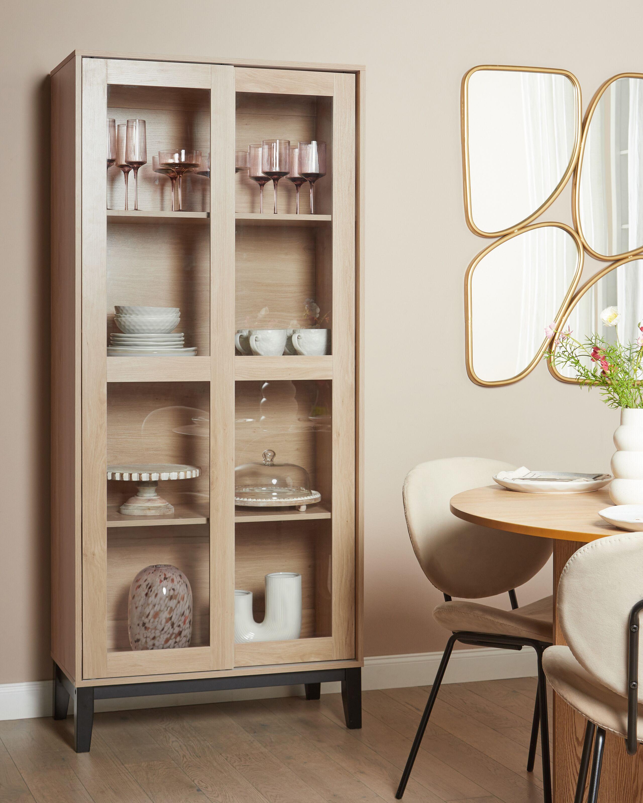 Beliani Vitrine en verre en MDF Scandinave RUMSON  