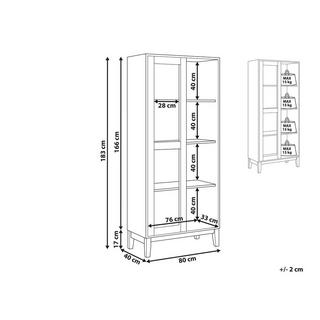 Beliani Vitrine aus MDF-Platte Skandinavisch RUMSON  