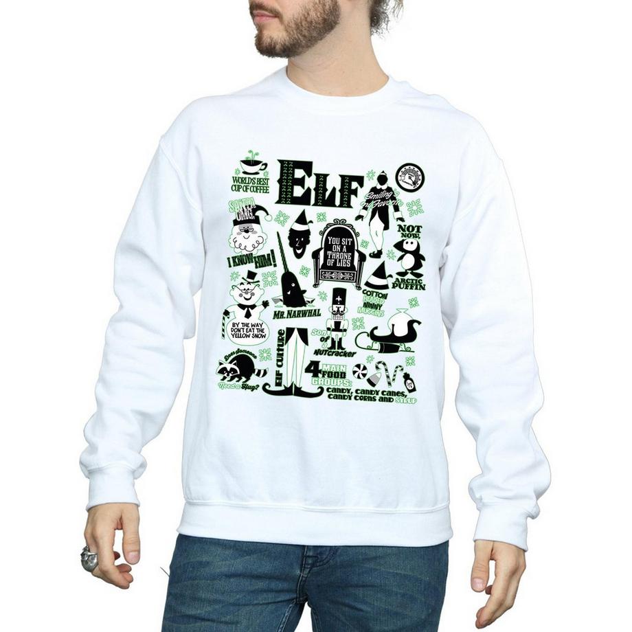 Elf Felpa Slogan Natalizio  