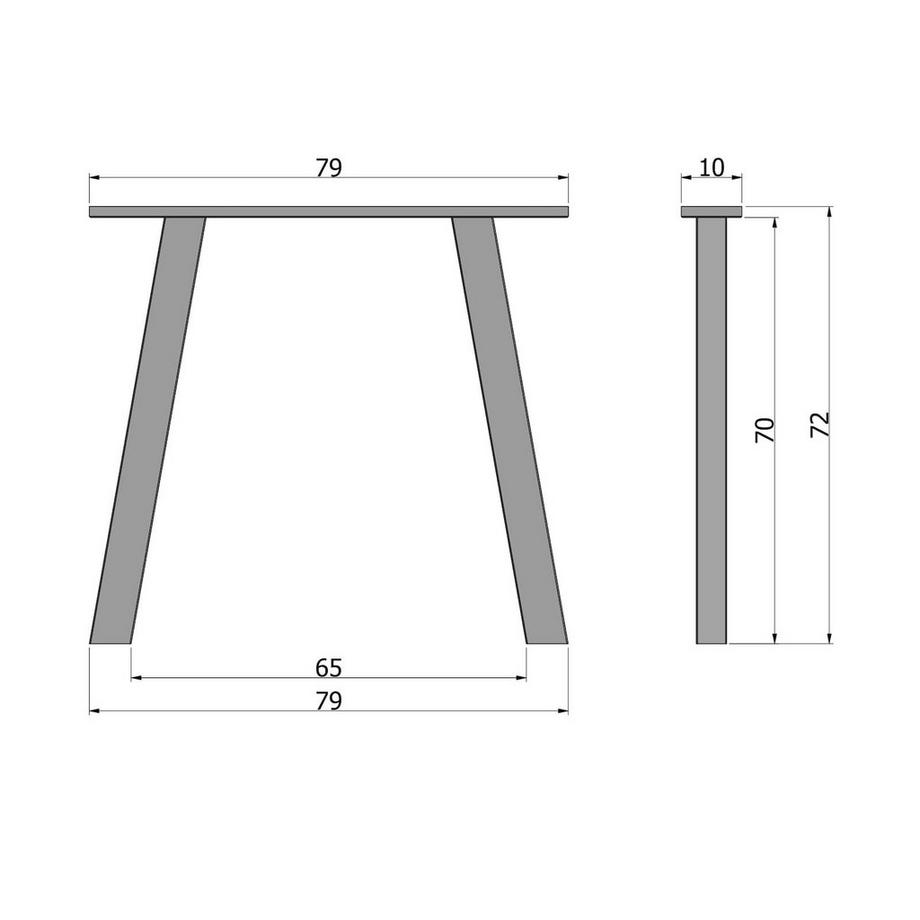 mutoni Struttura per tavolo Tablo A-shape quercia (set di 2)  