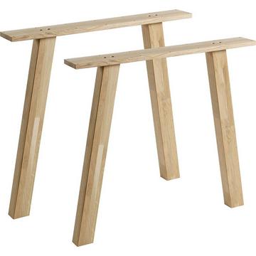 Structure de table Tablo en chêne forme A (lot de 2)