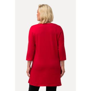 Ulla Popken  Longshirt, A-Linie, V-Ausschnitt, 3/4-Arm 