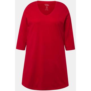 Ulla Popken  Longshirt, A-Linie, V-Ausschnitt, 3/4-Arm 