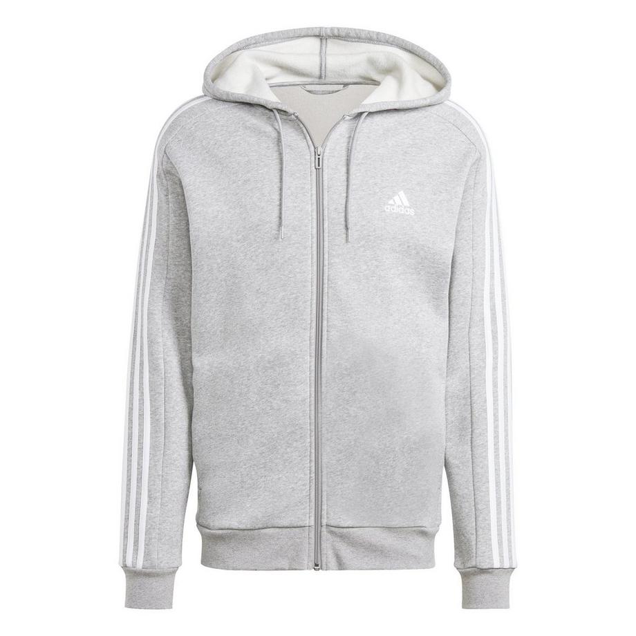 Full Zip Sweatshirt mit Kapuze aus Molton  Essentials 3-Stripes