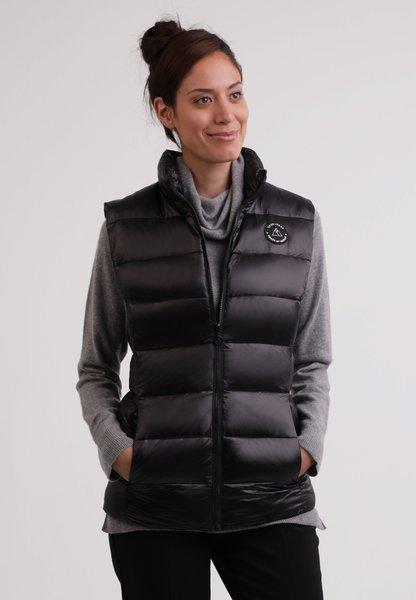 CASH-MERE.CH Gilet in Piumino Fodera Cashmere Effetto Lucido  