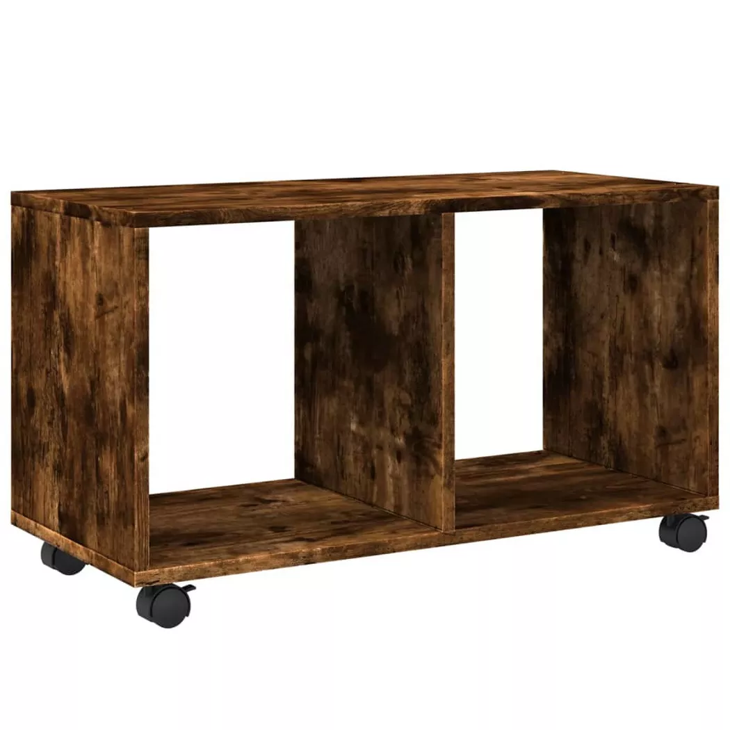 vidaXL Armoire roulante chêne fumé 72x33x42,5 cm bois d'ingénierie