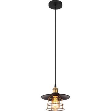 Lampe à suspension Viejo métal noir mat 1xE27