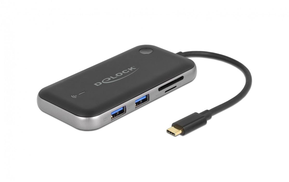 DeLock  DeLOCK Display wireless Adattatore USB Type-C Full HD - HDMI + VGA con lettore di schede e Hub 