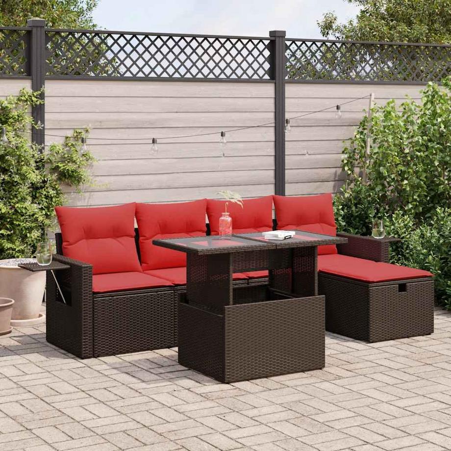 VidaXL set divano da giardino Polirattan  