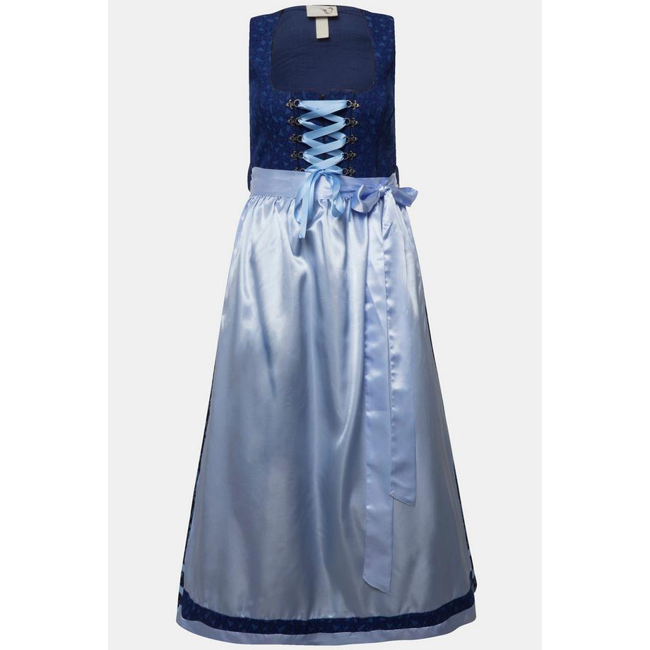 Ulla Popken Dirndl Fermeture Éclair Encolure Carrée Sans Manches  