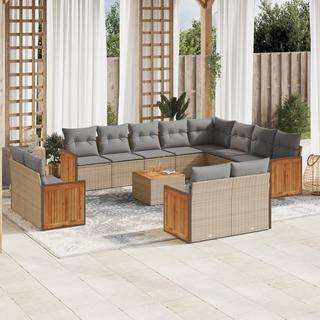 VidaXL set divano da giardino Polirattan  