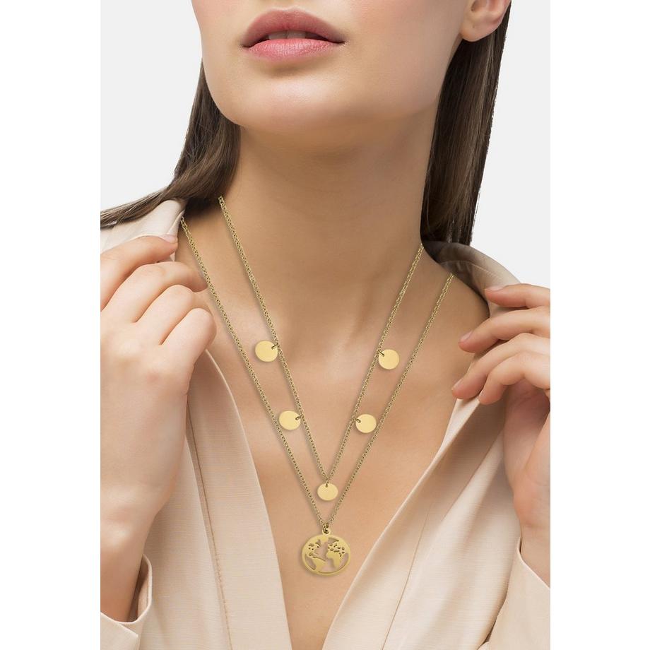 Heideman  Weltkette mit 5 Plättchen poliert 