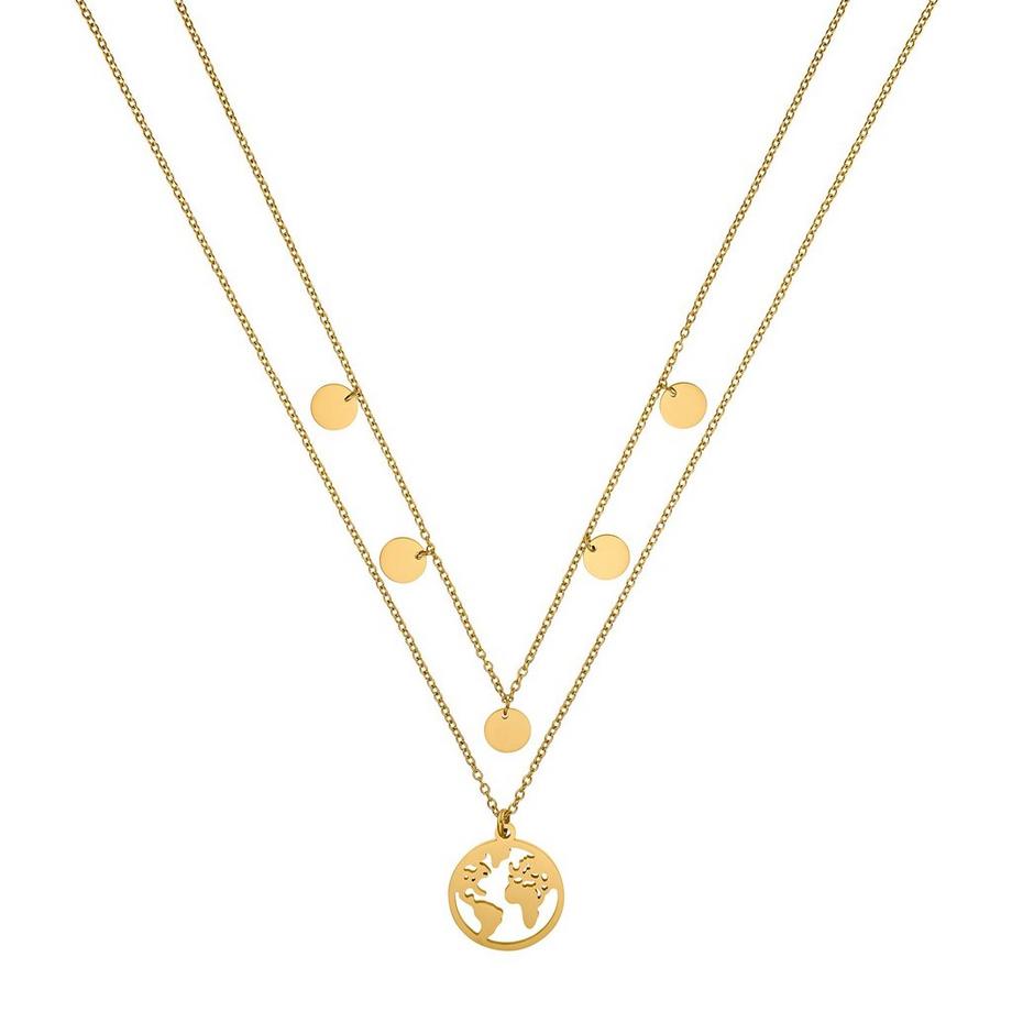 Heideman  Weltkette mit 5 Plättchen poliert 