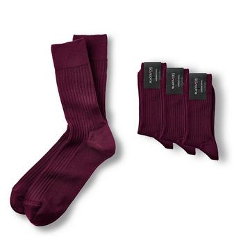 Merino Wool Socks in Bordeaux: Elegant and Neat for Your Feet (3 pairs)