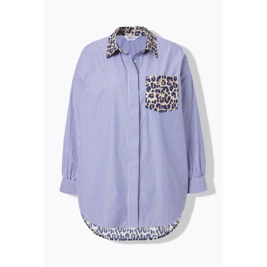Studio Untold Chemisier oversize Imprimé Léopard Rayures  
