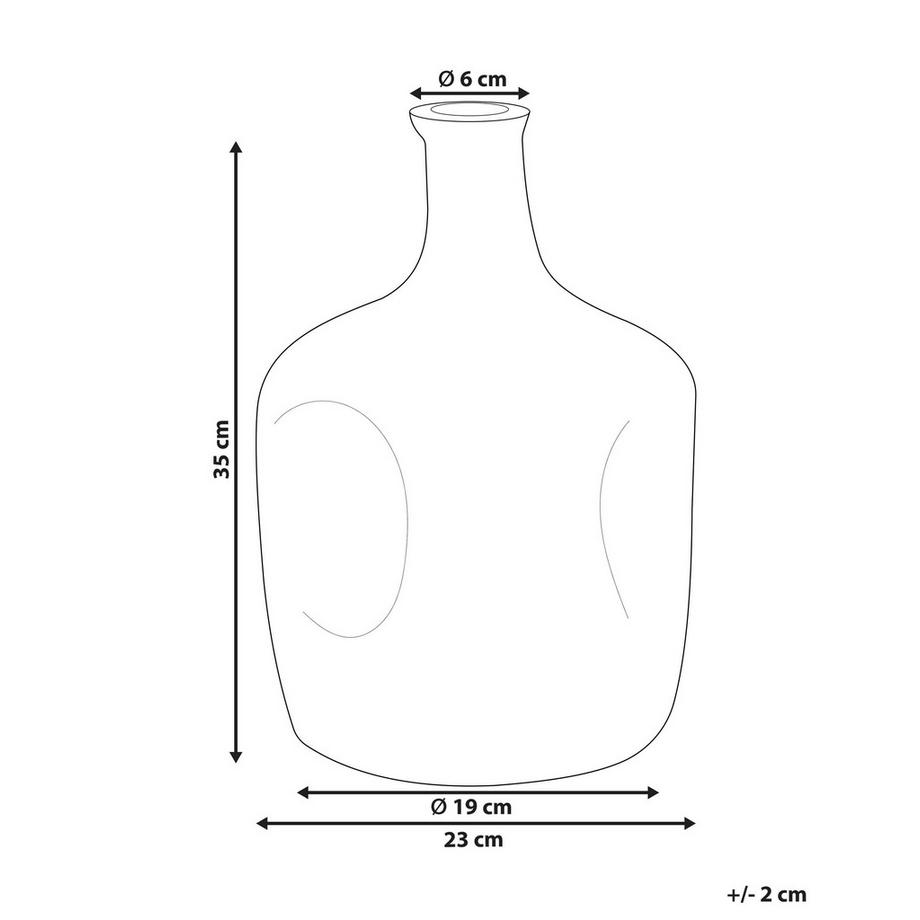 Beliani Vase à fleurs en Verre Moderne KERALA  