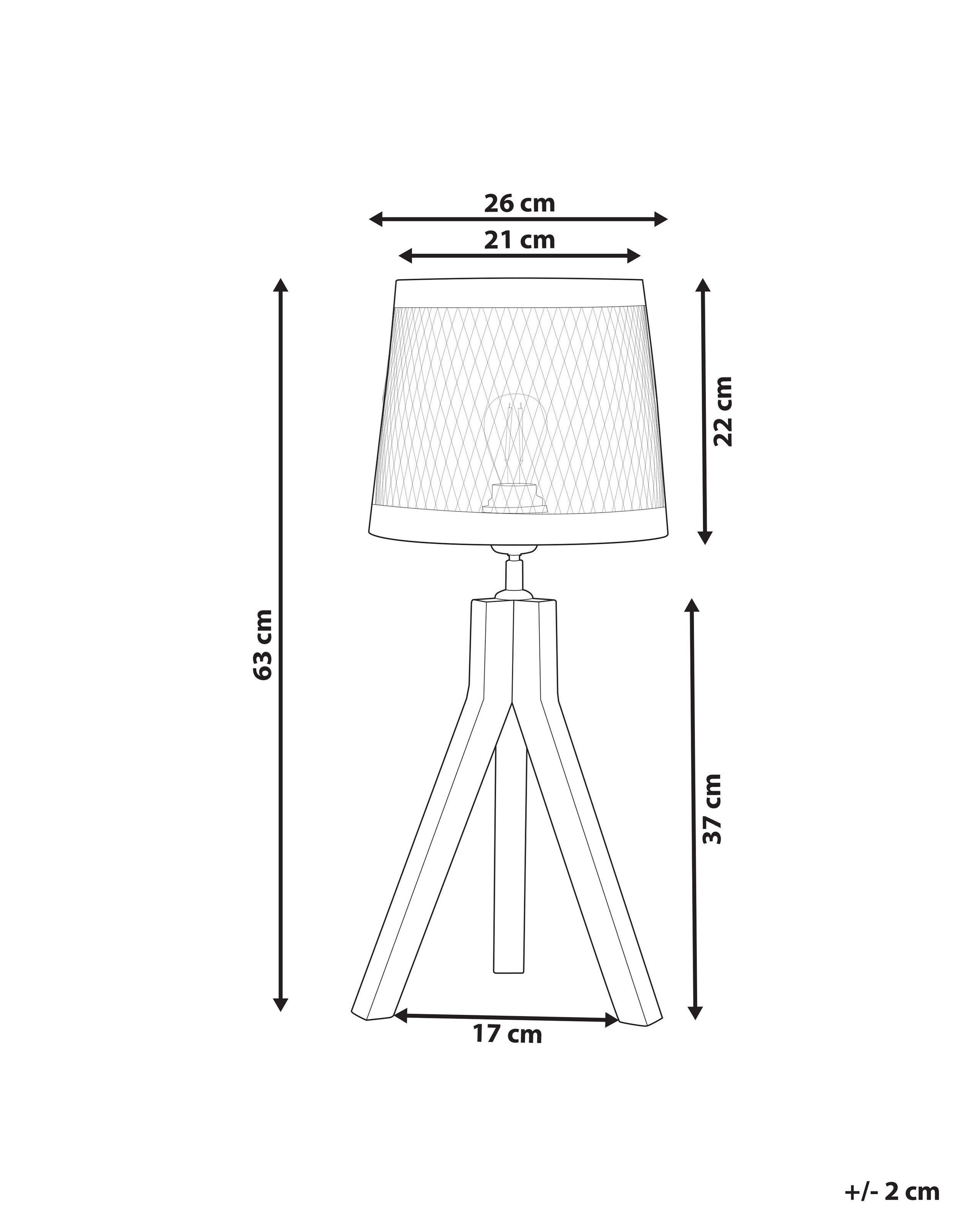 Beliani Lampada da tavolo en Legno di mango Classico BEKI  