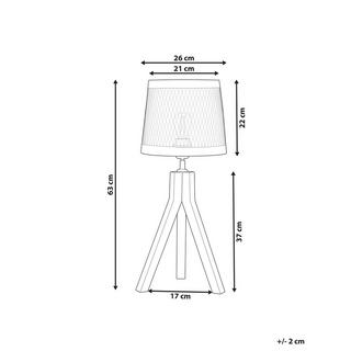 Beliani Lampada da tavolo en Legno di mango Classico BEKI  