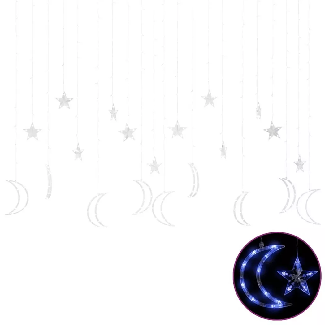 VidaXL - Guirlande lumineuse, One Size, Bleu