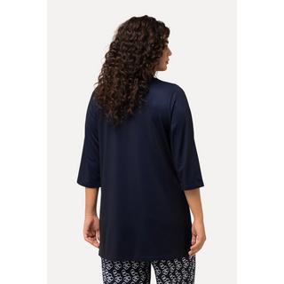 Ulla Popken  Longshirt, Ringmuster, Rundhals, 3/4-Arm 