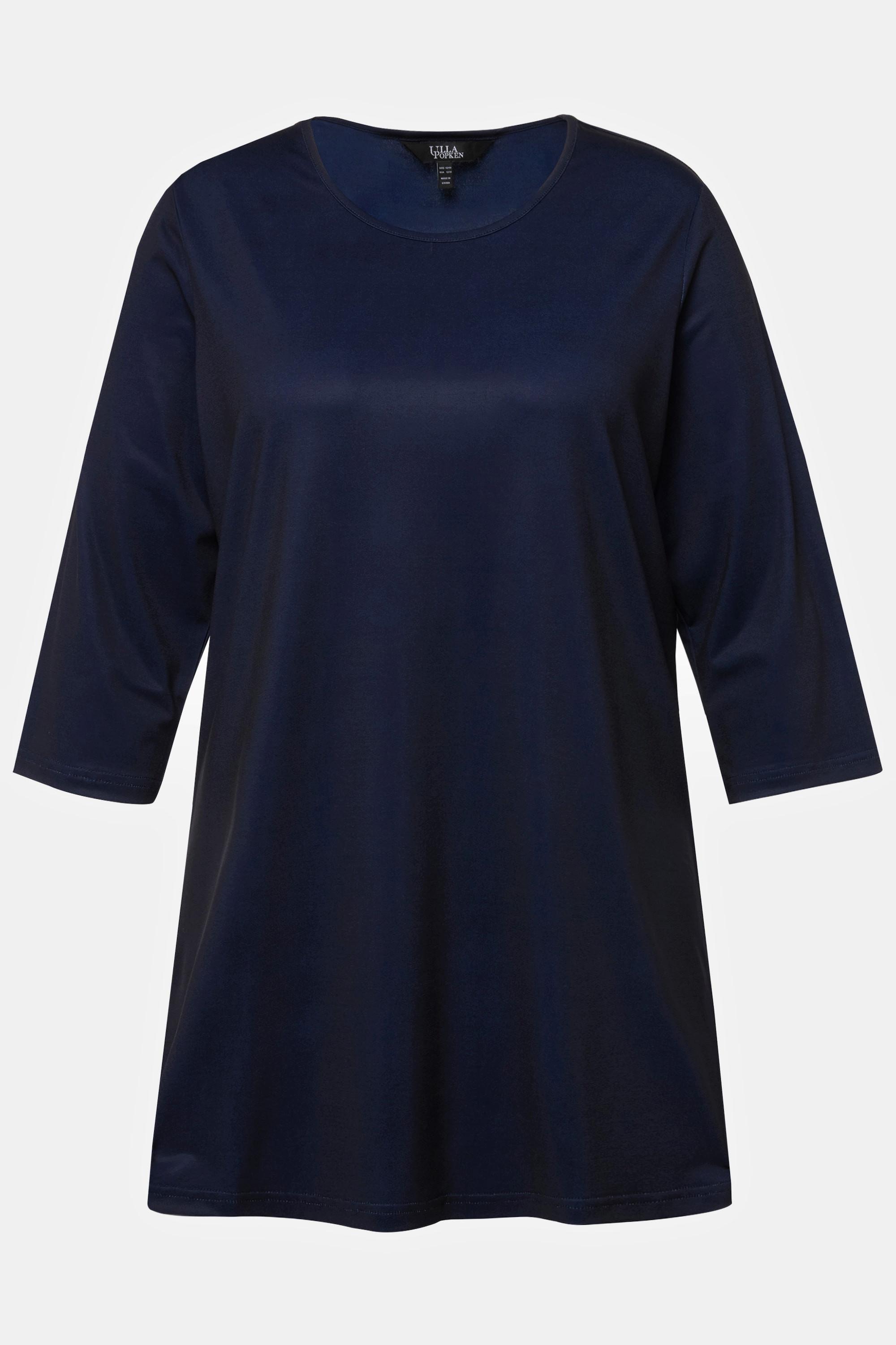 Ulla Popken  Longshirt, Ringmuster, Rundhals, 3/4-Arm 