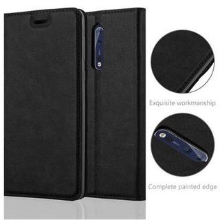 Cadorabo  Housse compatible avec Nokia 8 2017 - Coque de protection avec fermeture magnétique, fonction de support et compartiment pour carte 