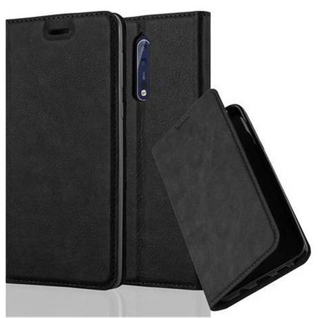 Cadorabo  Housse compatible avec Nokia 8 2017 - Coque de protection avec fermeture magnétique, fonction de support et compartiment pour carte 