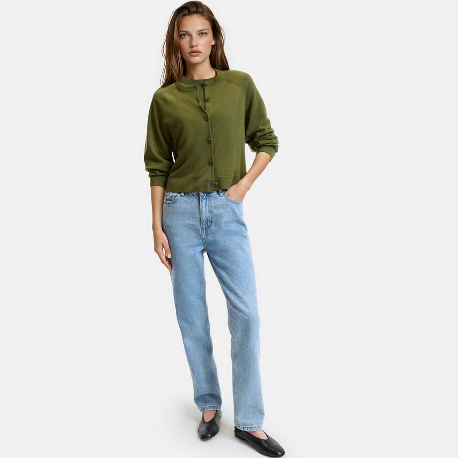 La Redoute Collections Cardigan Col Rond en Maille Fine  