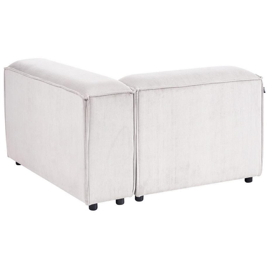 Beliani Module d'angle à gauche en Velours côtelé  ARDAL  