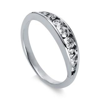 MUAU Schmuck  Mémoire-Ring 750/18K Weissgold Diamant 0.45ct. 