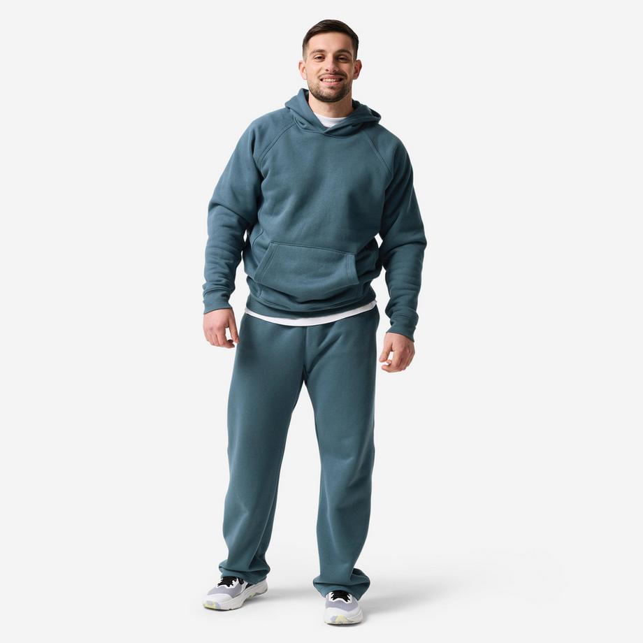 DOMYOS  Sweat de sport en coton à capuche homme, bleu foncé 